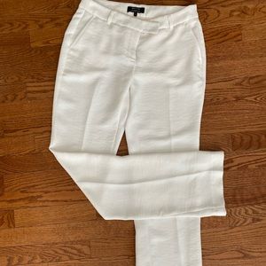 White wide leg trousers